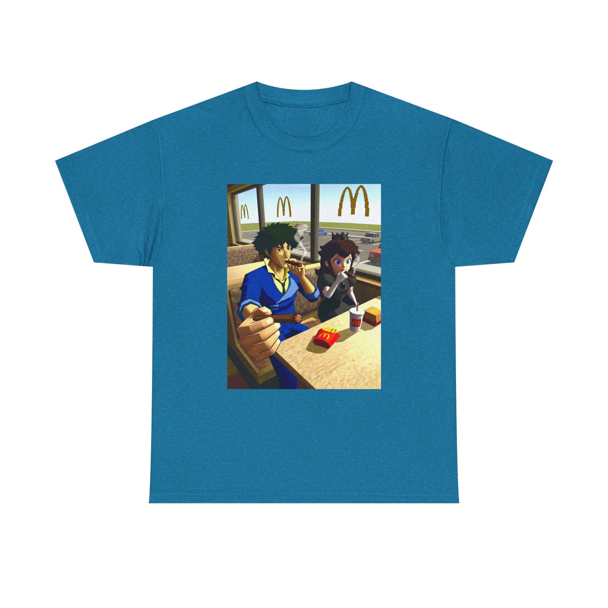 Spike Spiegel And Bowser Jr. Smoking Tee