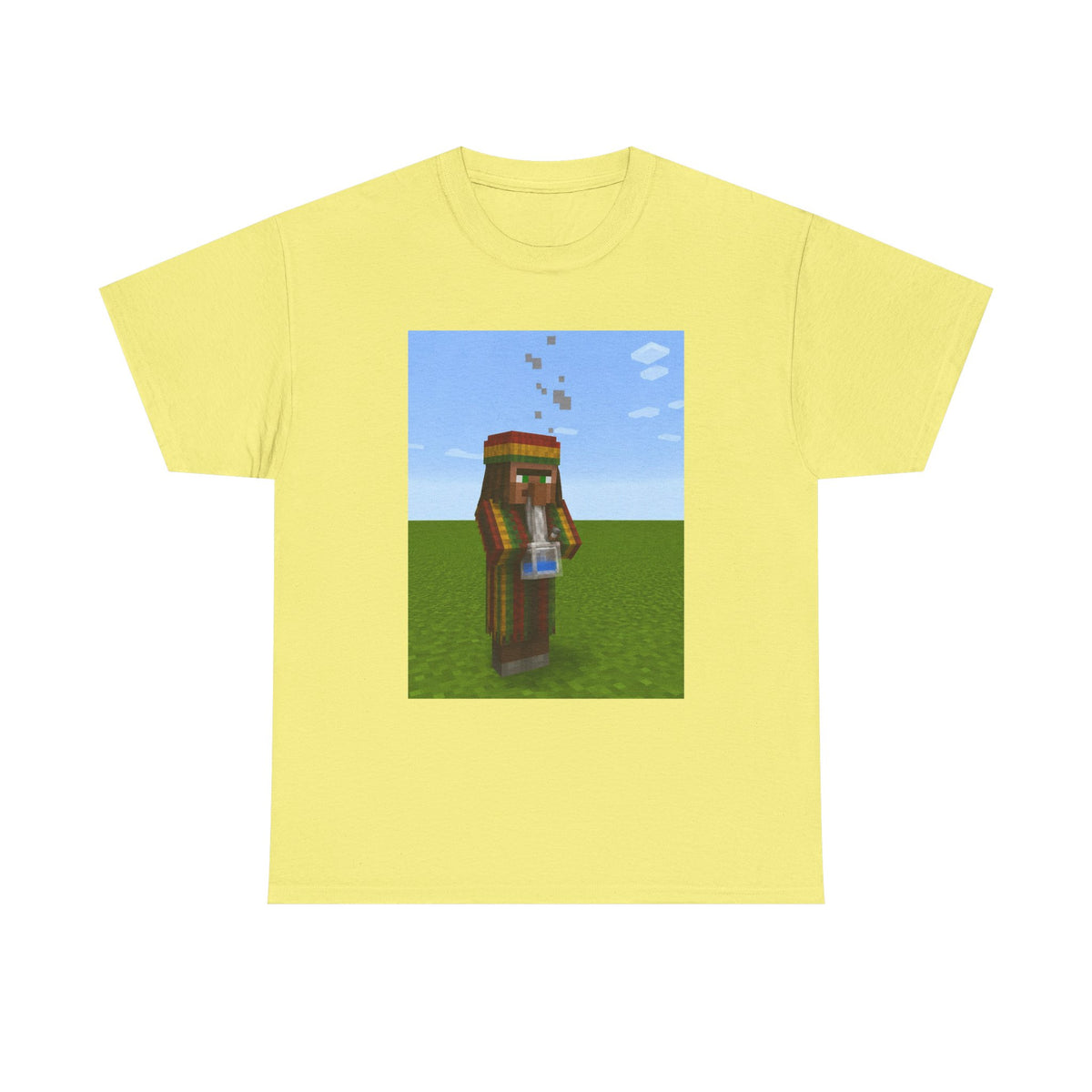 Rasta Minecraft Villager Smoking Tee