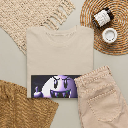 Edgy Ghost Flipping The Bird Tee