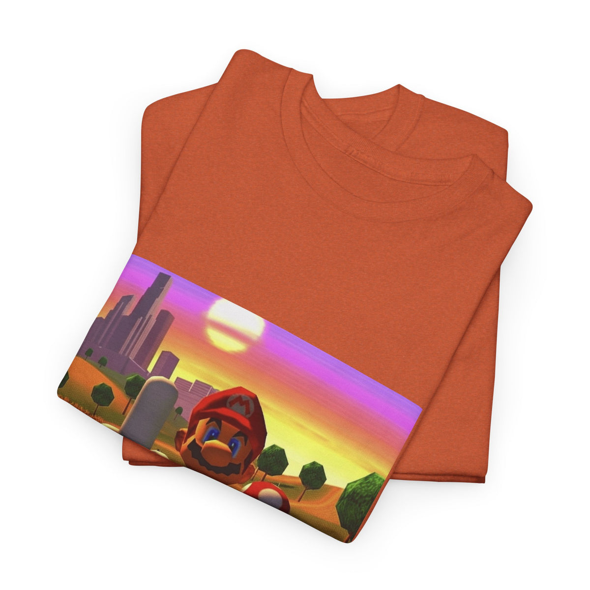 Mario And Mushroom Flipping Off Tee