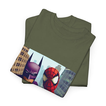 Batman Smoking, Spidey With Stacks Tee