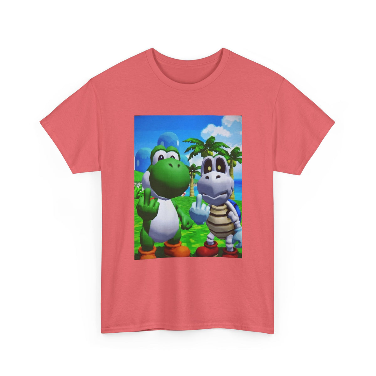 Yoshi And Dry Bones Flipping The Bird Tee