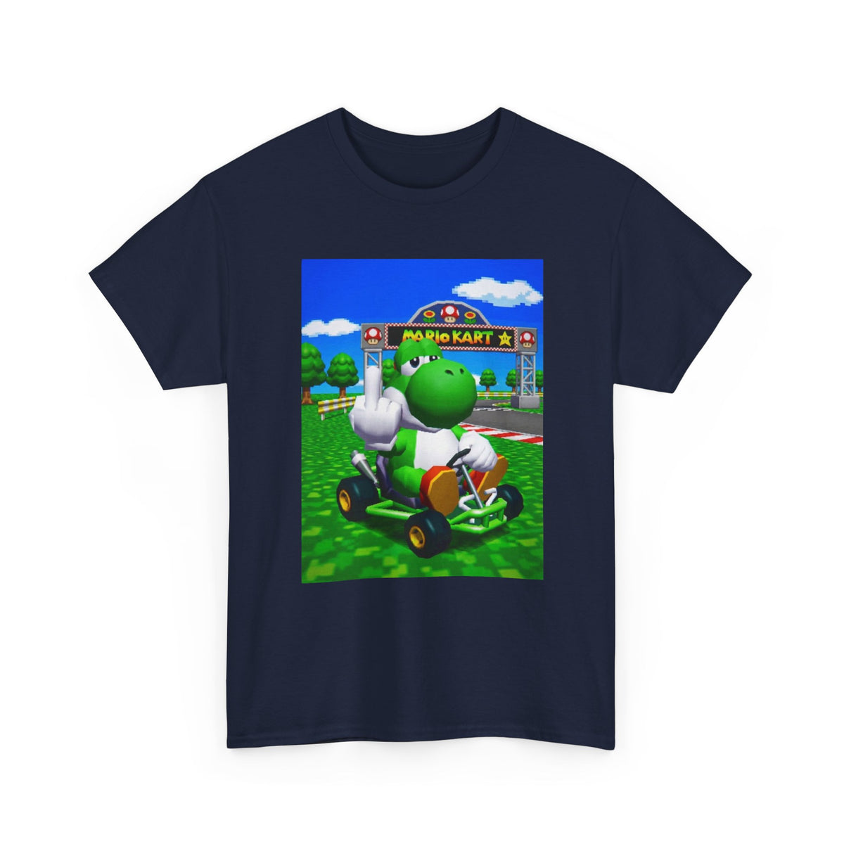 Yoshi Flipping Off In Mario Kart