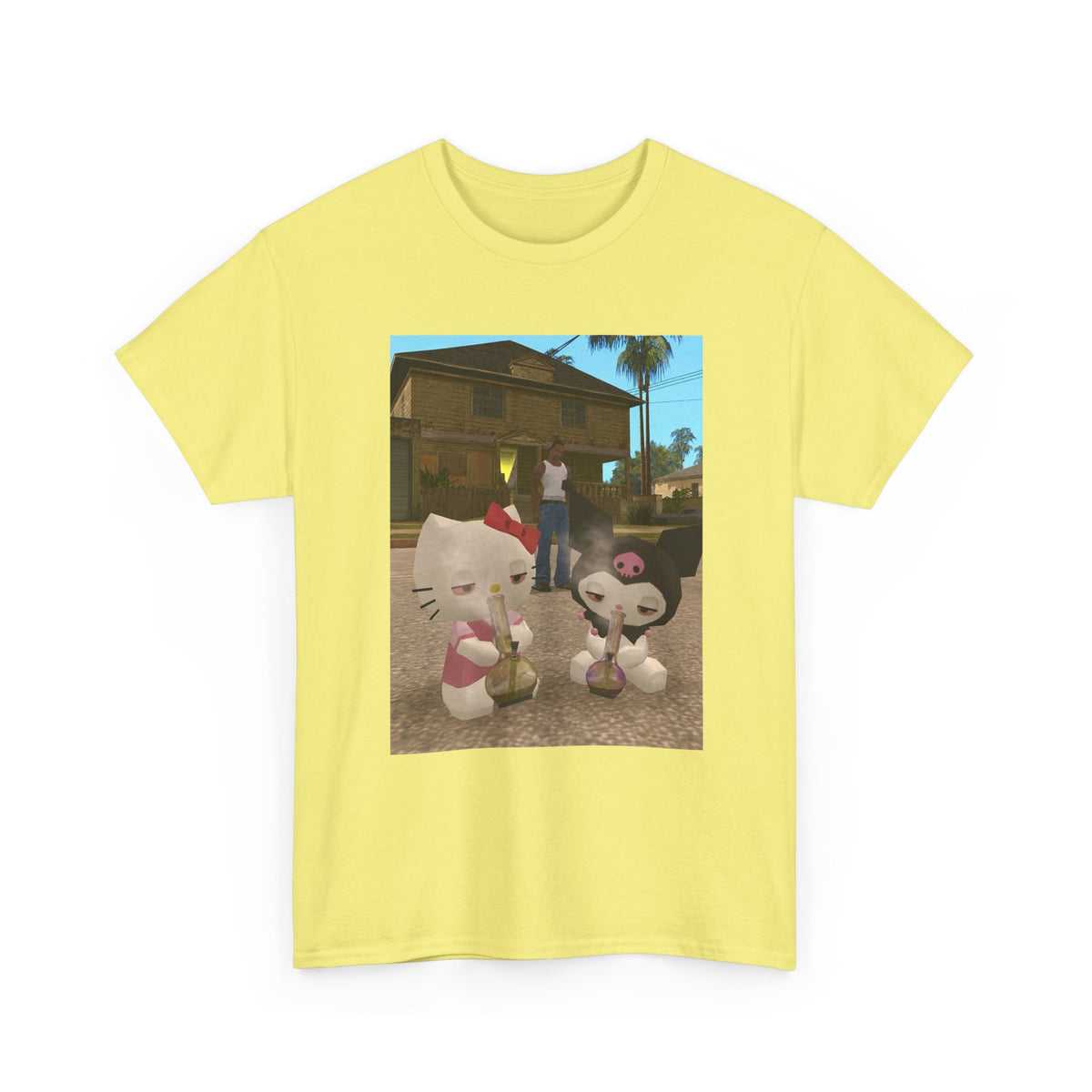 CJ And High Sanrio Characters In Grove Street Tee