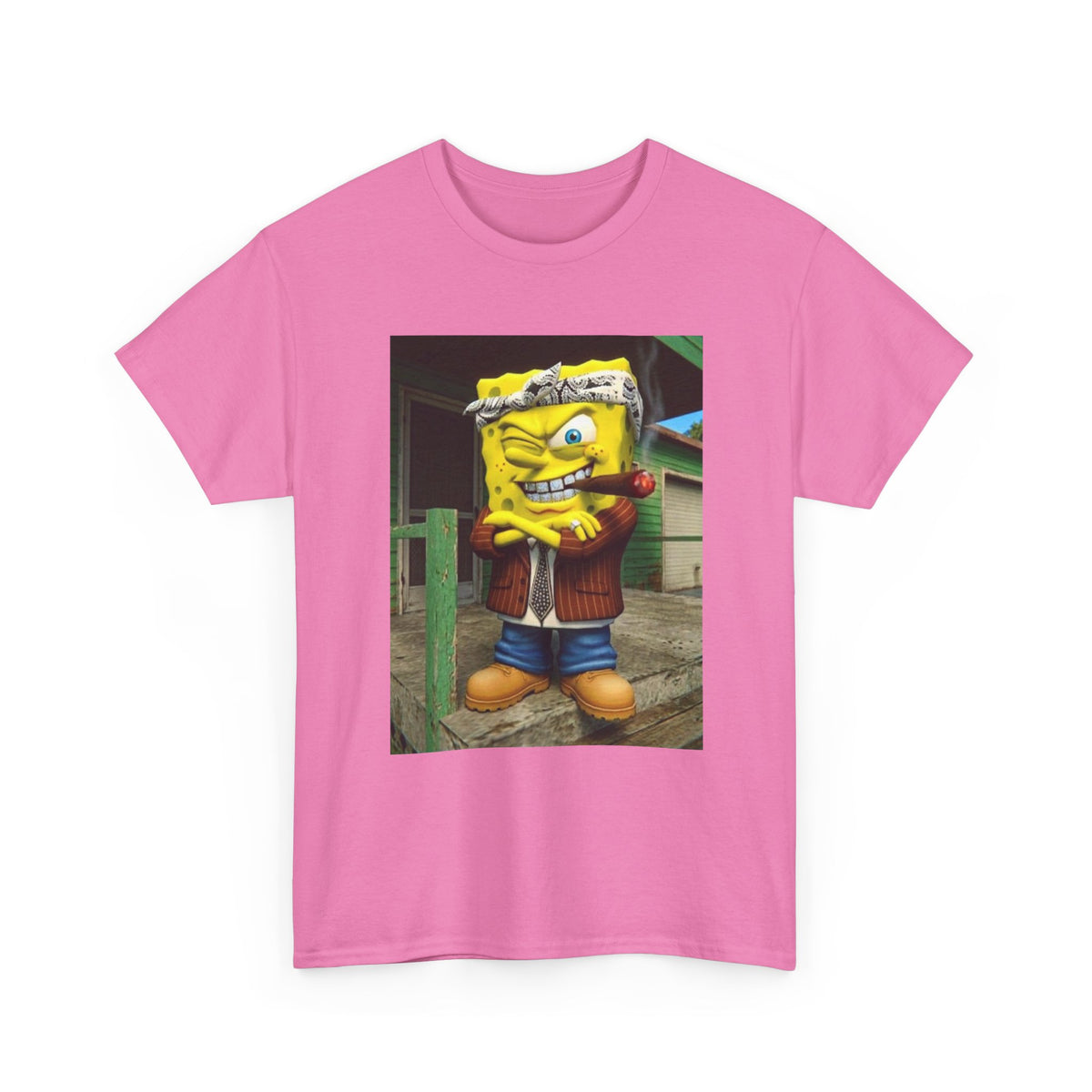 Gangster Sponge Winking and Smoking