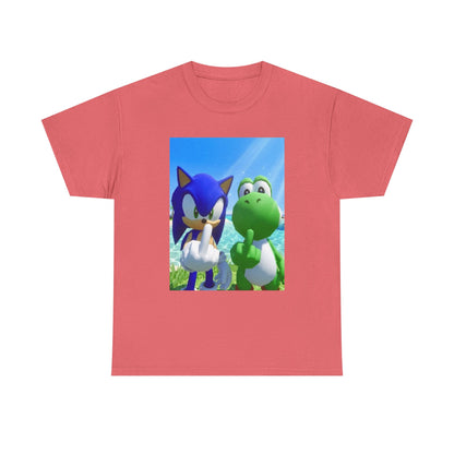 Sonic And Yoshi Flipping Off On The Beach