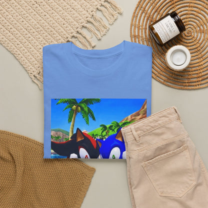 Sonic And Shadow Flipping The Bird Tee