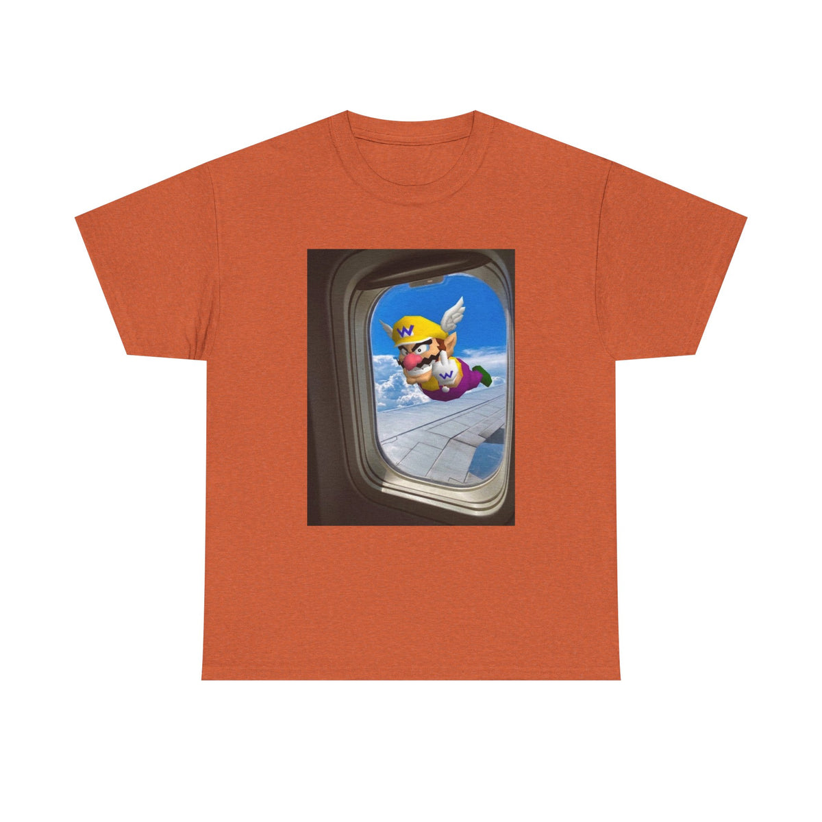 Wario Giving The Finger On A Plane Tee