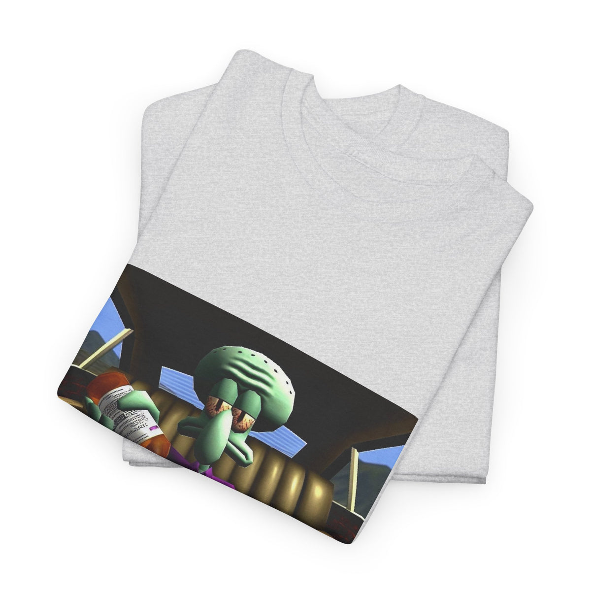 Squidward Pouring Lean In Car Tee