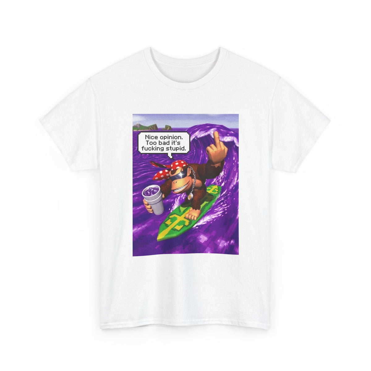 Donkey Kong Surfing Purple Wave Middle Finger