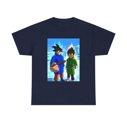 Goku And Vegeta Smoking In Snowy Scene Tee