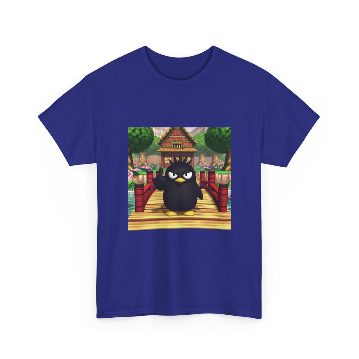 Grumpy Black Bird Flipping Off Tee