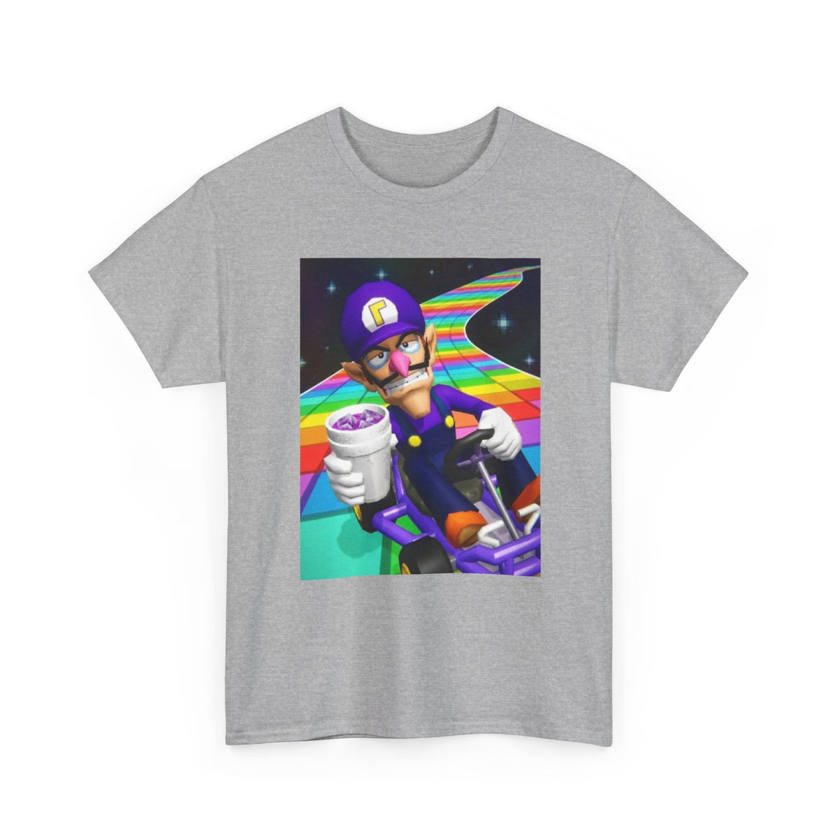 Waluigi Karting With Purple Drank Tee