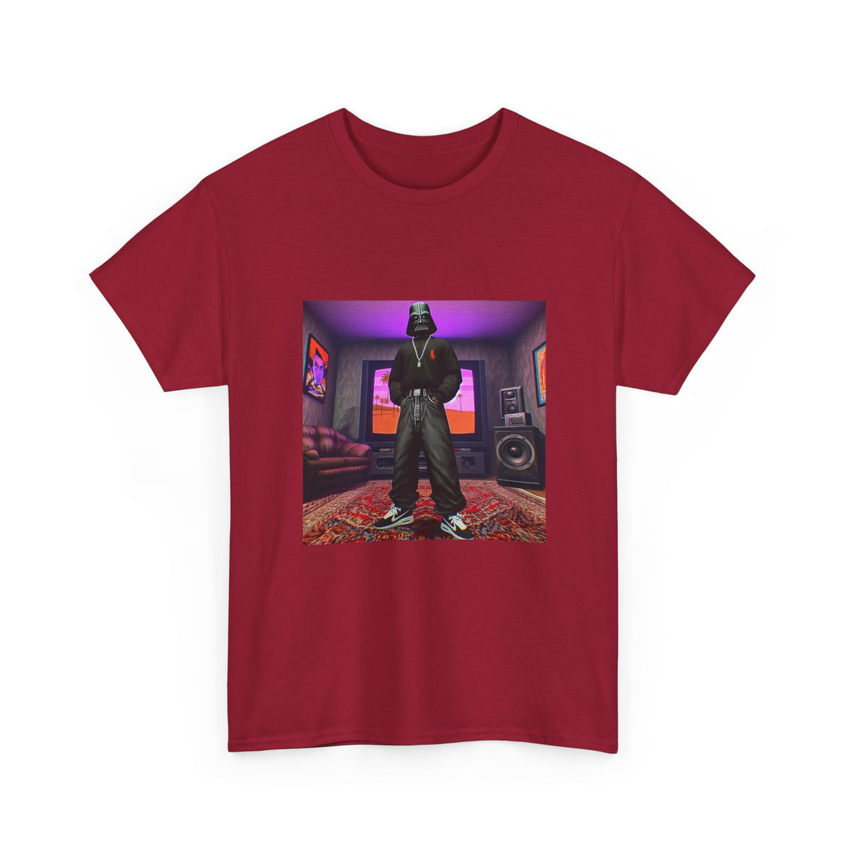 Darth Vader Posing In A Y2K Room