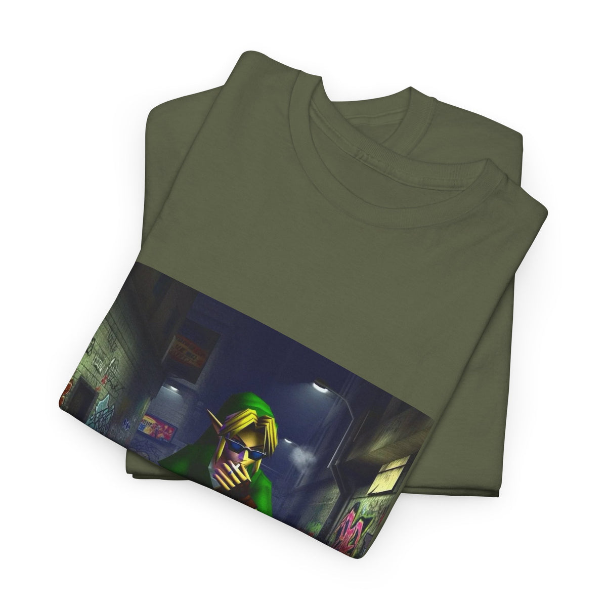 Edgy Link Smoking On Skateboard
