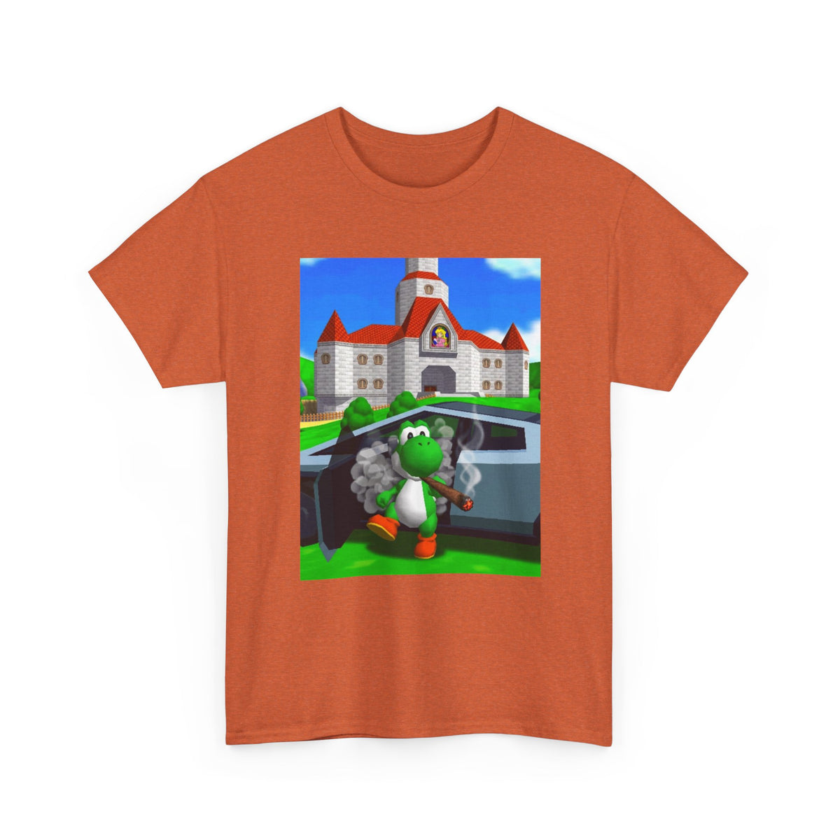 Yoshi Hotboxing Outside Princess Peach's Castle