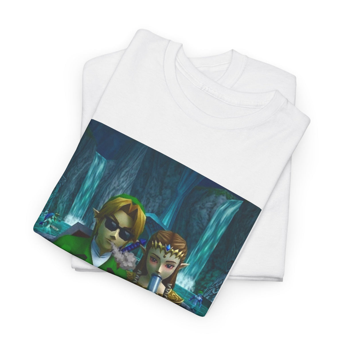 Link And Zelda Sharing A Smoke Tee