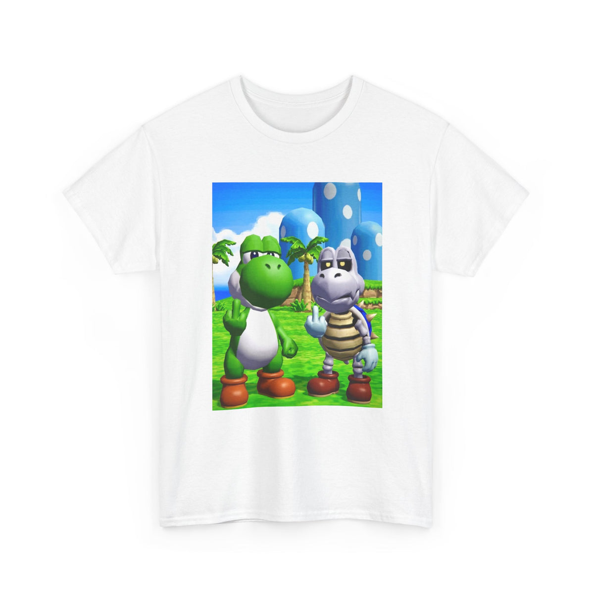Yoshi And Dry Bones Flipping The Bird