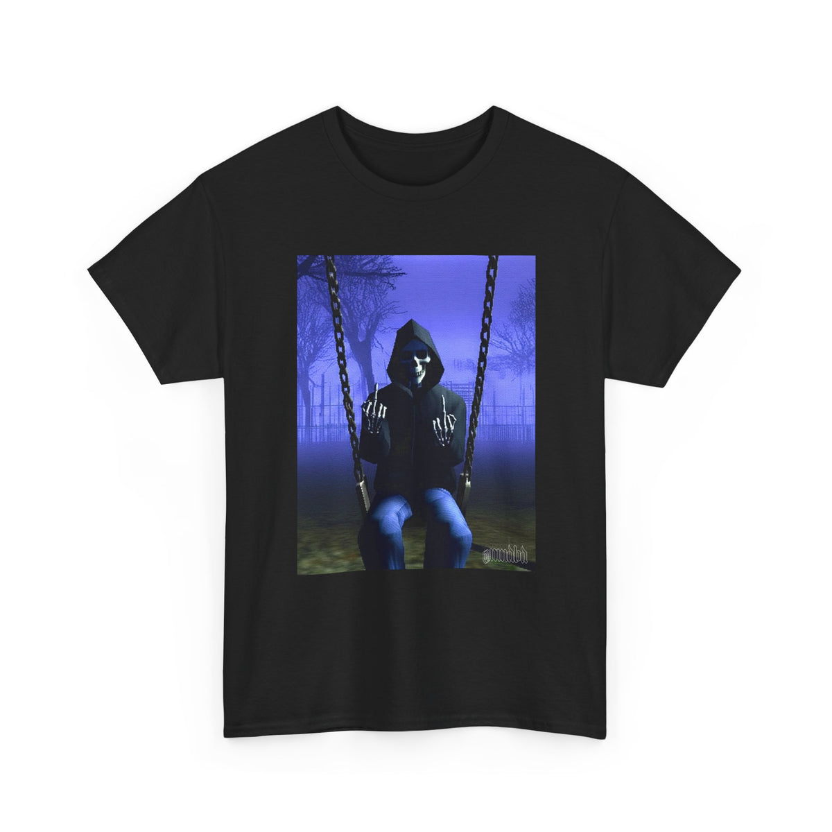 Grim Reaper Giving The Finger On A Swing