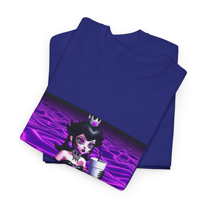 Goth Peach Wading In Purple Waves