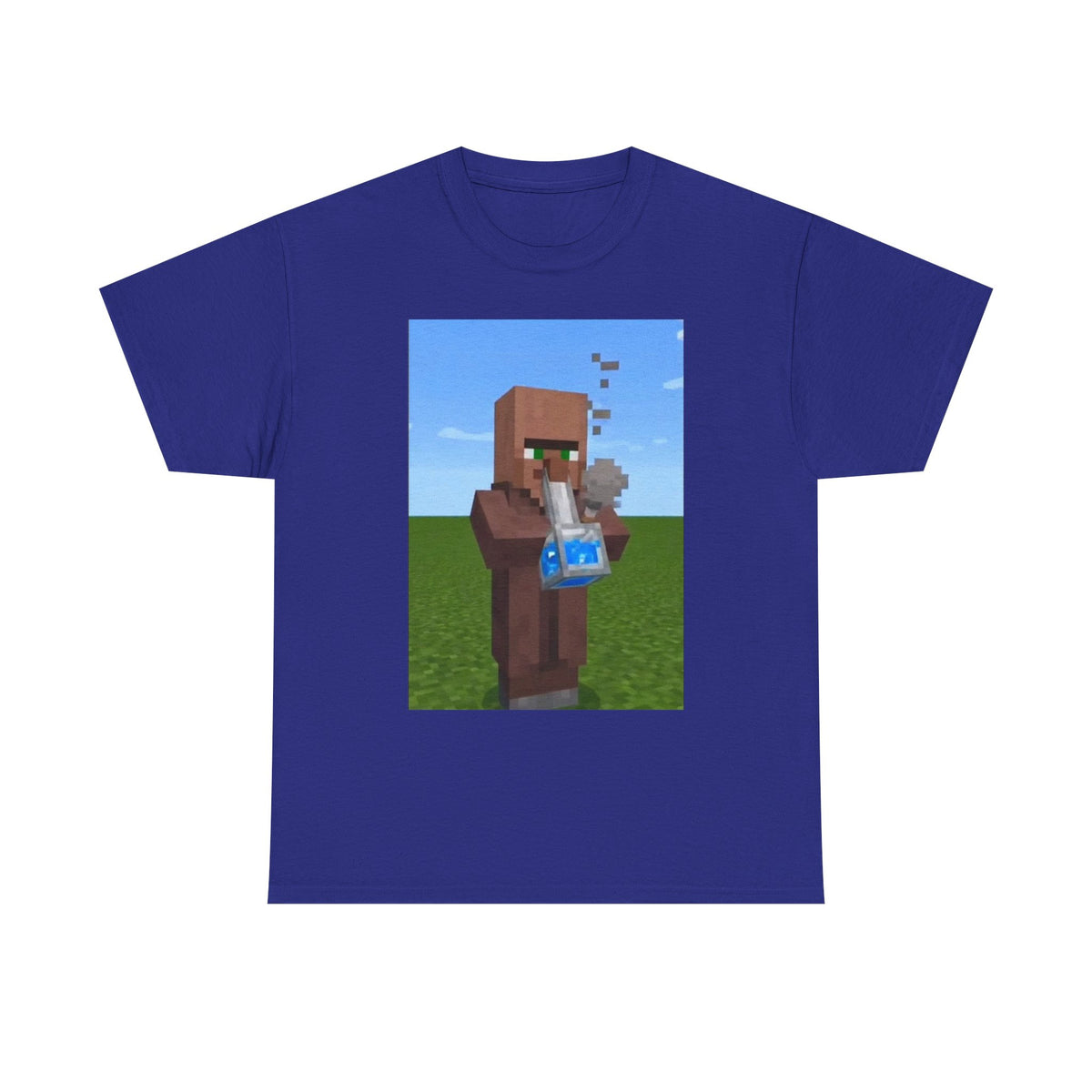 Villager Enjoying A Blocky Bong Hit