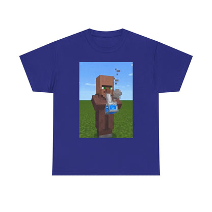 Villager Enjoying A Blocky Bong Hit