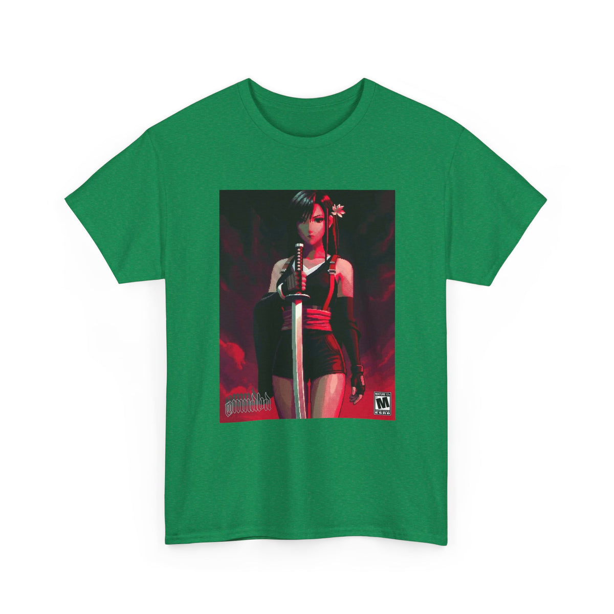 Pixel Tifa Lockhart With Katana Tee