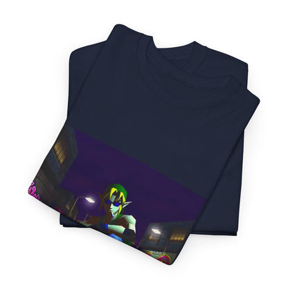 Skater Link Smoking In Neon Alley Tee