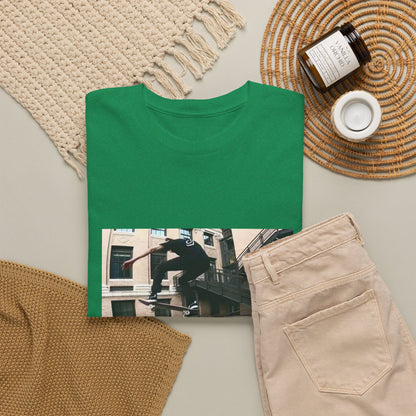 Skater Riding Through Cloud Passage Tee