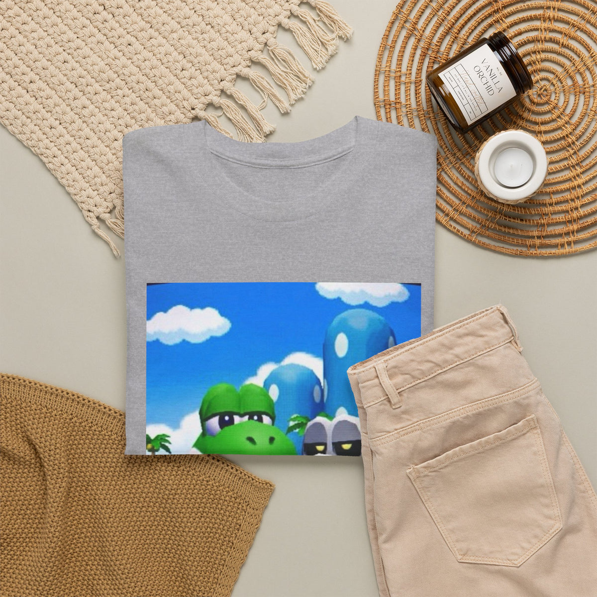 Yoshi And Dry Bones Flipping Off Tee (Design 7)