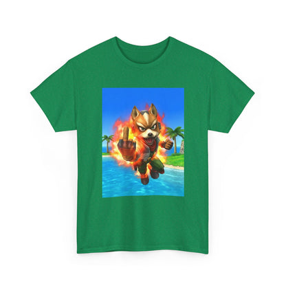 Fiery Fox Middle Finger Beach Tee