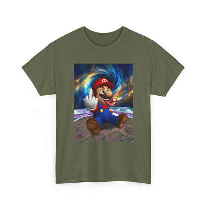 Mario Showing Middle Finger With Mushroom