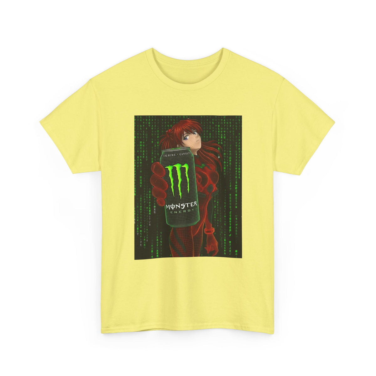 Asuka Wireframe Holding Monster Can