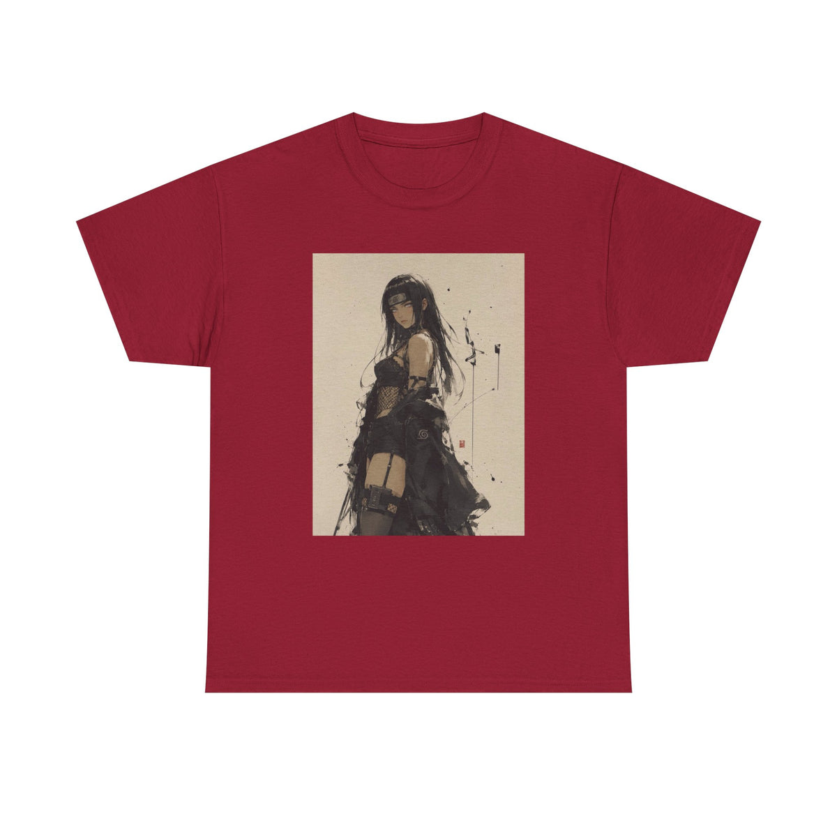Anime Goth Girl Standing Confidently Tee