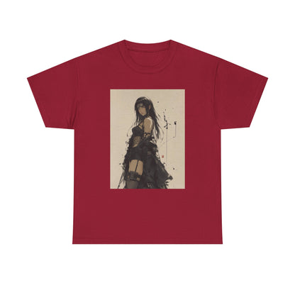 Anime Goth Girl Standing Confidently Tee