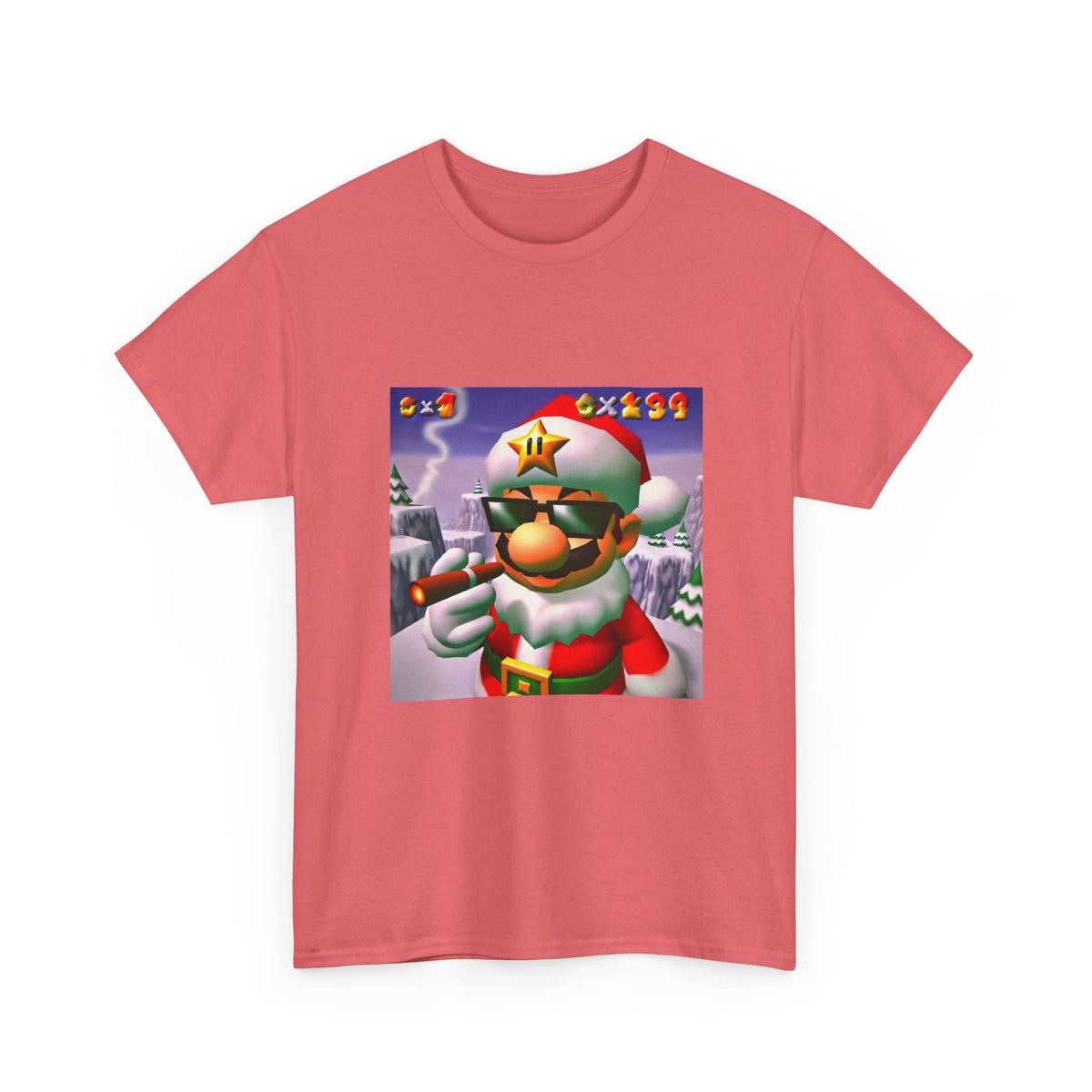 Cool Mario Santa Smoking Cigar Tee