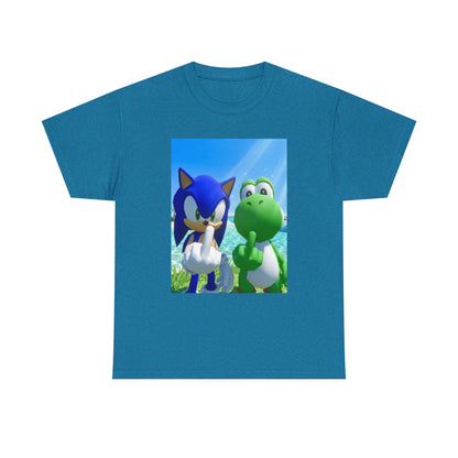 Sonic And Yoshi Flipping Off On The Beach
