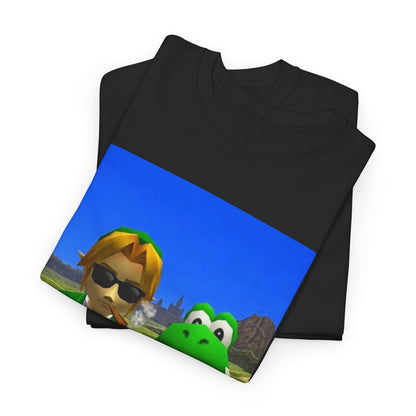 Link And Yoshi Smoking With Attitude