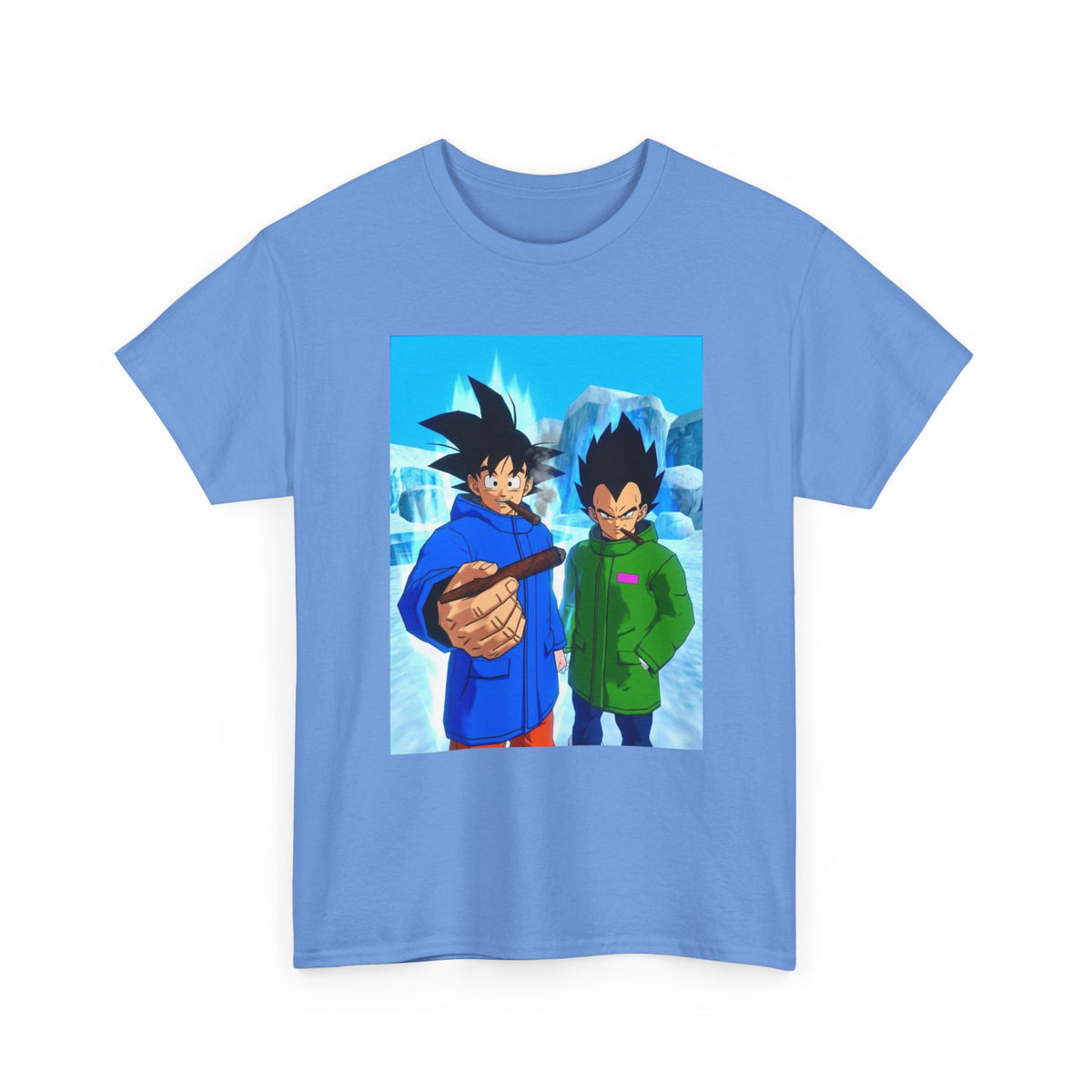 Goku and Vegeta Chilling in Icy Scene Tee