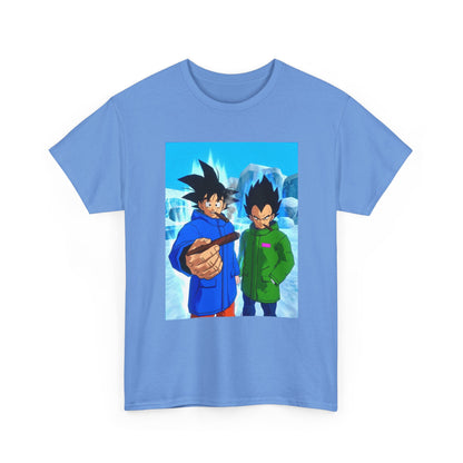 Goku and Vegeta Chilling in Icy Scene Tee
