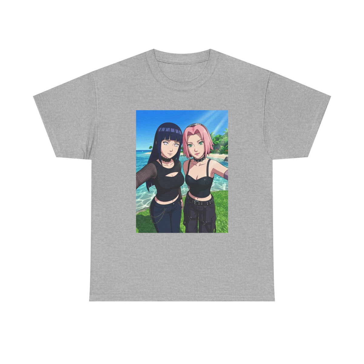 Goth Hinata and Sakura Beach Selfie