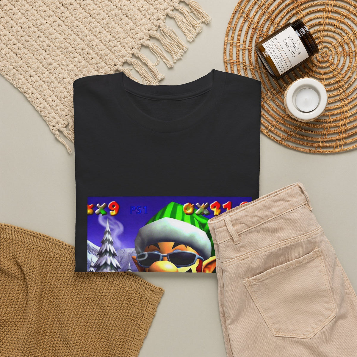 Elf Mario Smoking In Snowy Mountains