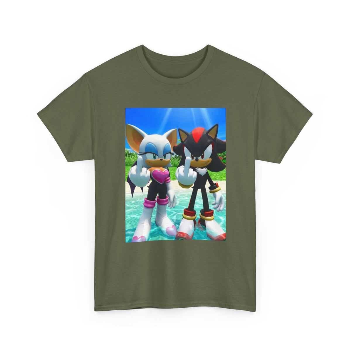 Rouge And Shadow Flipping The Bird Tee (Design 4)