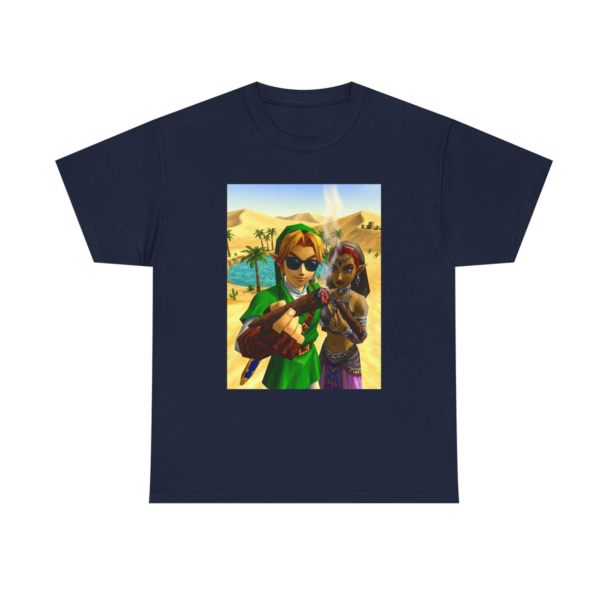 Link And Nabooru Smoking In Desert Tee