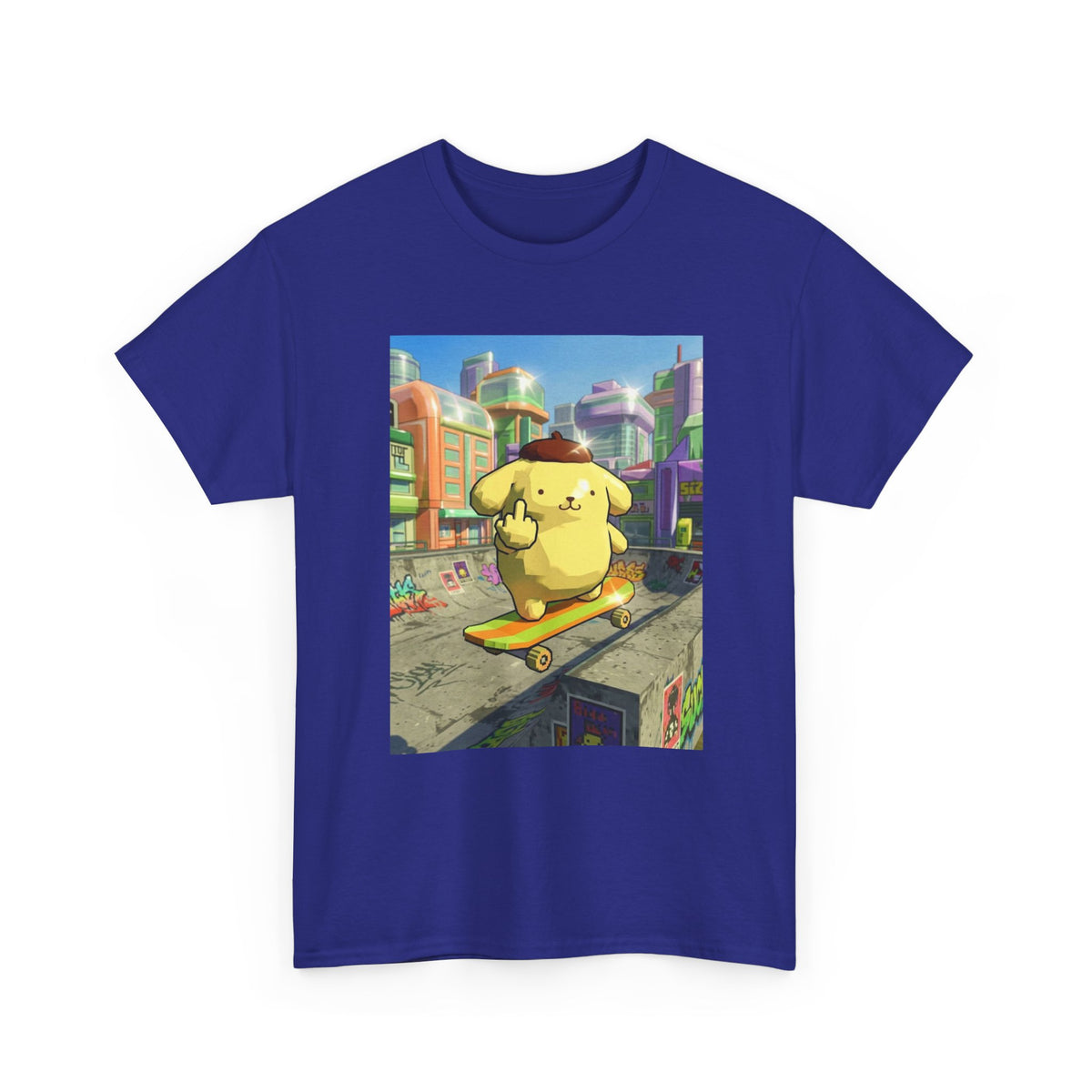 Pompompurin Flipping Bird Skate Park Tee