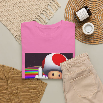 Toad Flipping The Bird On Rainbow Road Tee