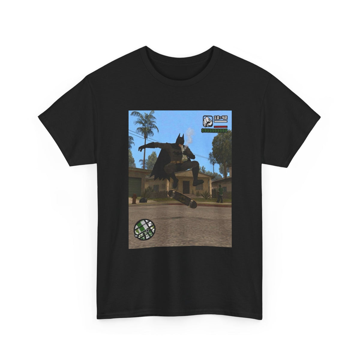 Batman Smoking Bong Skateboard Stunt Tee