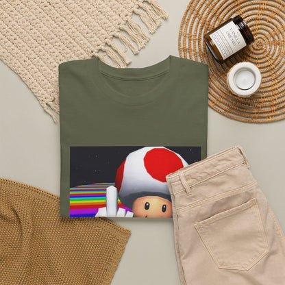 Toad Flipping The Bird On Rainbow Road Tee