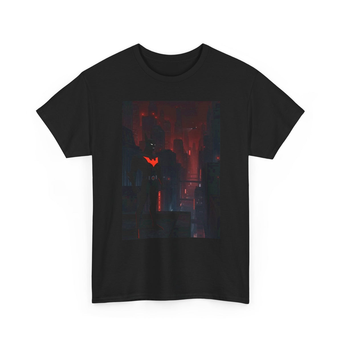 Cyberpunk Bat Hero In Neon City Tee