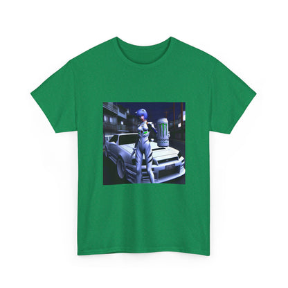 Rei Ayanami With Monster Energy Car